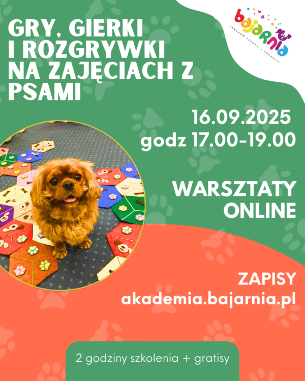GRY, GIERKI I ROZGRYWKI na zajęciach z psami - 16.09.2025 ONLINE